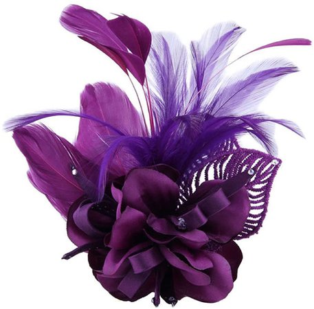 Women's Fascinator Feather Flower Hair Clip Pin Brooch Corsage Bridal Hairband Kentucky Derby Cocktail Party Wedding (A2 Black) at Amazon Women’s Clothing store