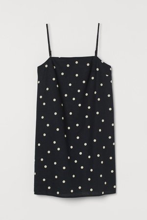 Cotton dress - Black/Spotted - Ladies | H&M GB