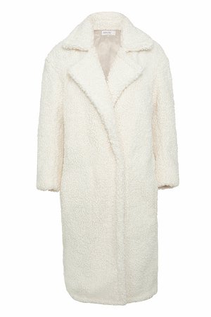 Clothing : Jackets : 'Bear' Milk White Faux Fur Sherpa Coat