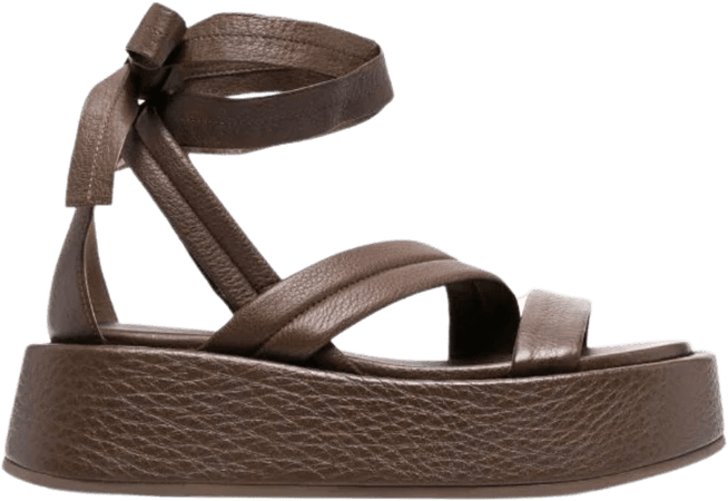 brown platform sandals
