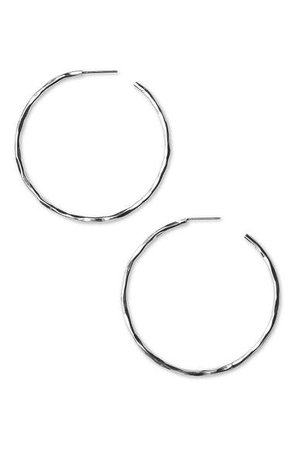 Argento Vivo Hammered Large Hoop Earrings | Nordstrom