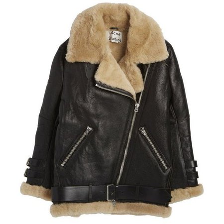 Acne Leather Shearling Jacket