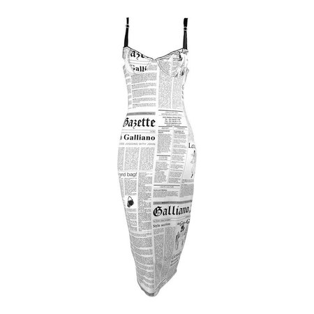 dior news paper dress
