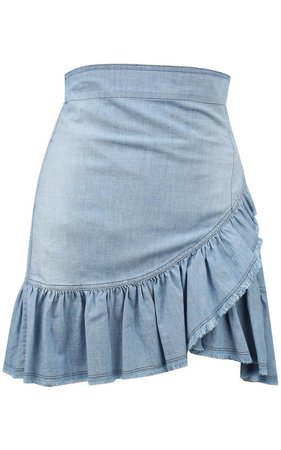 ISABEL MARANT ÉTOILE Lindy Chambray Wrap Mini Skirt