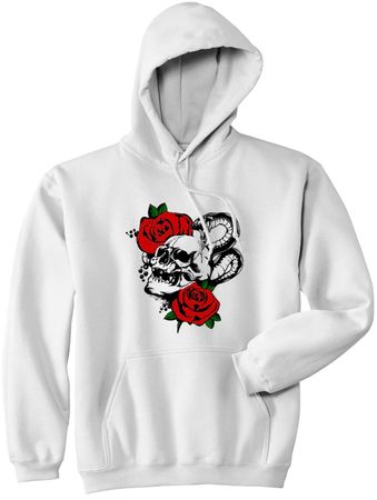 Skulls & Roses Pullover Hoodie
