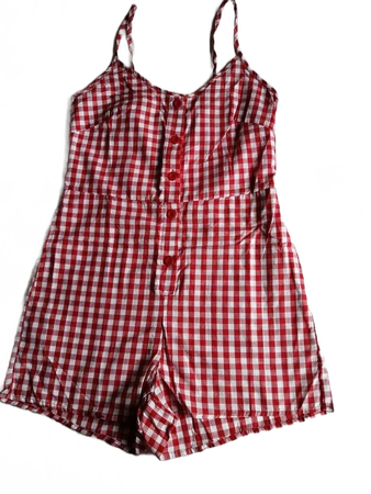 red gingham romper playsuit