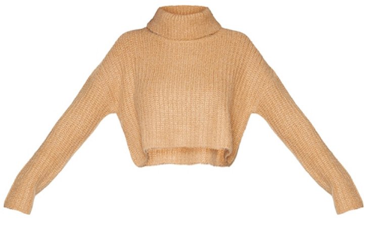 turtle neck cropped sweater