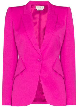 Pink Alexander Mcqueen Single-Breasted Blazer | Farfetch.com