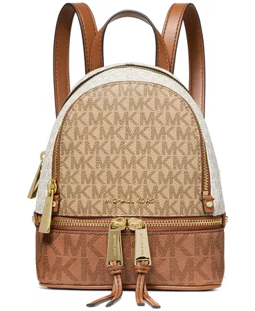 Michael Kors Signature Rhea Zip Medium Backpack & Reviews - Handbags & Accessories - Macy's