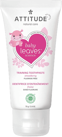 ATTITUDE Baby Leaves Training Toothpaste Strawberry Flavour Fluoride Free