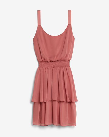 Tiered Ruffle Fit And Flare Dress | Express