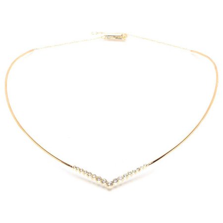 Graduated V Bezel Diamond Collar Necklace – Stephanie Gottlieb Fine Jewelry
