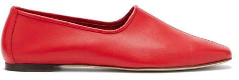 Petra High Cut Leather Loafers - Womens - Red