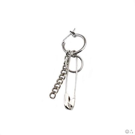 Mino Alloy Pin Chain Earrings KF30354 – unzzy