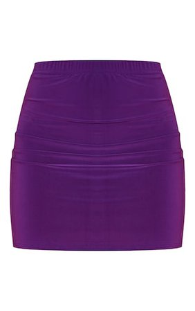 Petite Purple Micro Mini Slinky Skirt | PrettyLittleThing USA