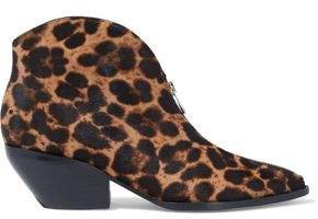 Hamish Leopard-print Calf Hair Ankle Boots