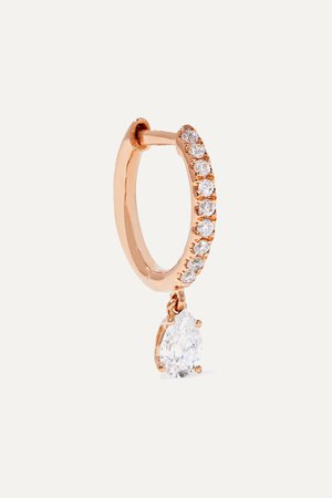 Rose gold Huggies 18-karat rose gold diamond earring | Anita Ko | NET-A-PORTER