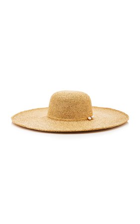 Sensi Studio Lady Ibiza Dorado Embellished Straw Hat Size: S