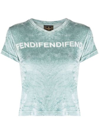 Fendi Pre-Owned 2010s logo-print T-shirt - Farfetch