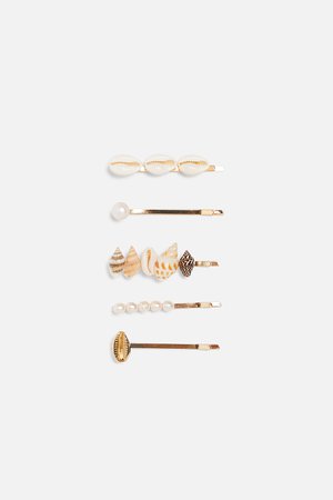 PACK OF SHELL AND PEARL PINS - View All-ACCESSORIES-WOMAN | ZARA United States