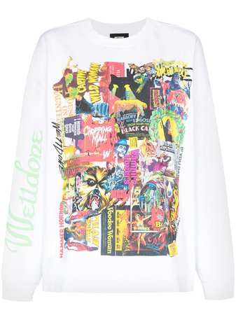Shop We11done Horror Collage T-shirt with Express Delivery - FARFETCH