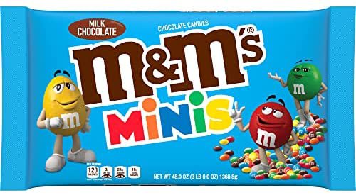 Amazon.com : M&M'S Milk Chocolate MINIS Candy 3-lb. Bulk Candy Bag : Grocery & Gourmet Food