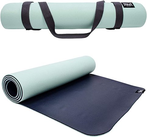 Everlast FIT 6MM PER® (Polymer Environmental Resin) Yoga Mat with Strap (Mint/Dark Blue), Mats - Amazon Canada