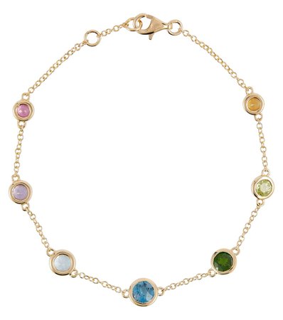 Shay Jewelry - Rainbow Bezel 18kt yellow gold bracelet | Mytheresa