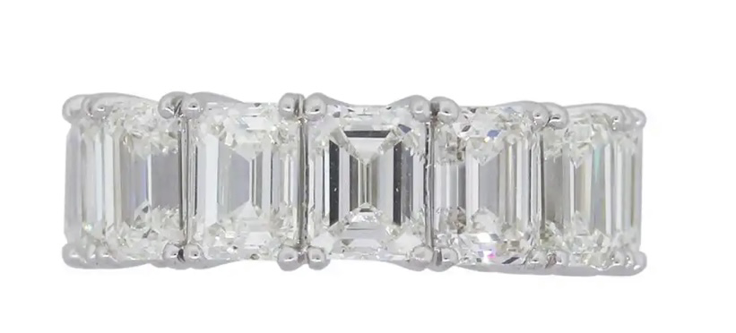 GIA Emerald Cut Diamond Eternity Band $140,500