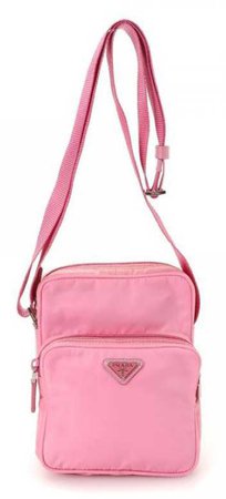 PRADA Pink Crossbody Nylon Handbag