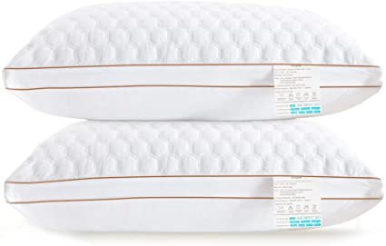Amazon.com: beegod Pillows for Sleeping, Quality Bed Pillows Super Soft & Comfortable Relief Migraine & Neck Pain Pillow Good for Side and Back Sleeper (2 Pack-White): Home & Kitchen