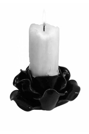 Large Black Rose Candle Holder | Gifts & ware | Decor