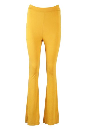 Flare yellow pants-Boohoo