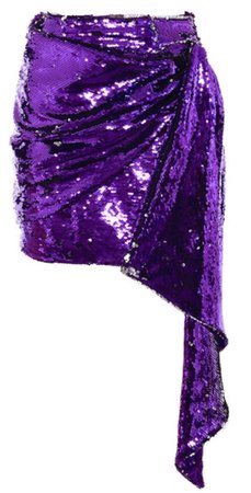 house of cb / purple draped sequin skirt