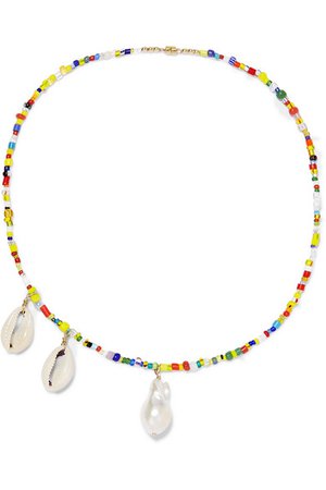 Eliou | Paxi bead, pearl and shell necklace | NET-A-PORTER.COM