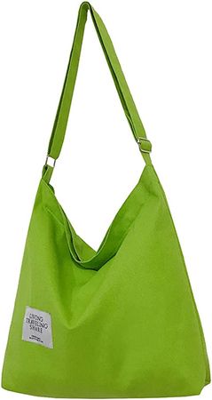 Amazon.com: Covelin Women's Retro Large Size Canvas Shoulder Bag Hobo Crossbody Handbag Casual Tote Grass Green : Clothing, Shoes & Jewelry