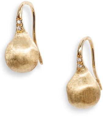 Africa Pave Diamond Drop Earrings