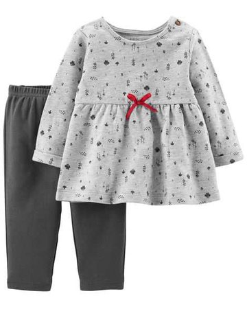 Baby Girl Certified Organic 2-Piece Dress & Pant Set | Carters.com