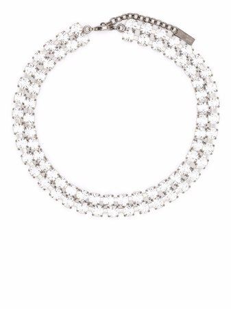 Shop Saint Laurent double-strand necklace with Express Delivery - FARFETCH