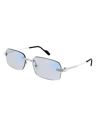 Shop Cartier Core Range 58MM Rectangular Sunglasses | Saks Fifth Avenue