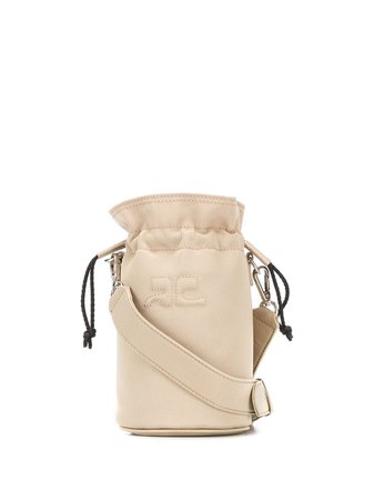 Courrèges quilted-logo Cylindrical Bucket Bag - Farfetch