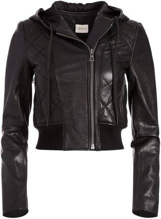 Hendrik Hooded Leather Jacket