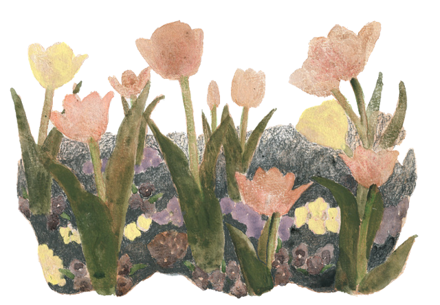 flower painting pastel png