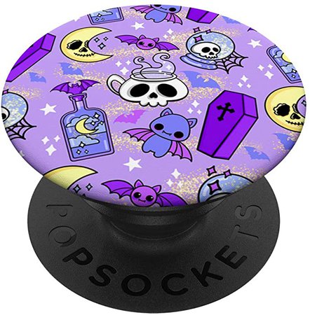 Amazon.com: Halloween Doodle Vintage Witchy Coffee Magical Crystal Ball PopSockets PopGrip: Swappable Grip for Phones & Tablets