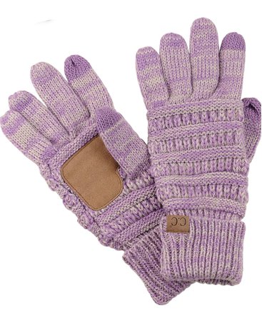 C.C Unisex Cable Knit Winter Warm Anti-Slip Touchscreen Texting Gloves