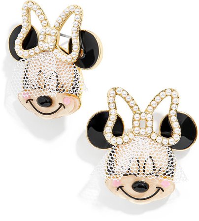 Disney(R) Bride Minnie Mouse Statement Stud Earrings