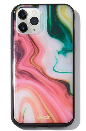 Sonix Agate Print iPhone 11 Pro Case & Slide Silicone Phone Ring | Nordstrom