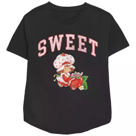 Women's Strawberry Shortcake Sweet Relaxed Fit Graphic Tee