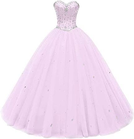 Amazon.com: Likedpage Women's Sweetheart Ball Gown Tulle Quinceanera Dresses Prom Dress (US14, Pink) … … : Clothing, Shoes & Jewelry