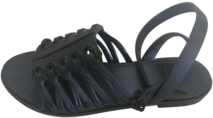 Black Rubber Sandals